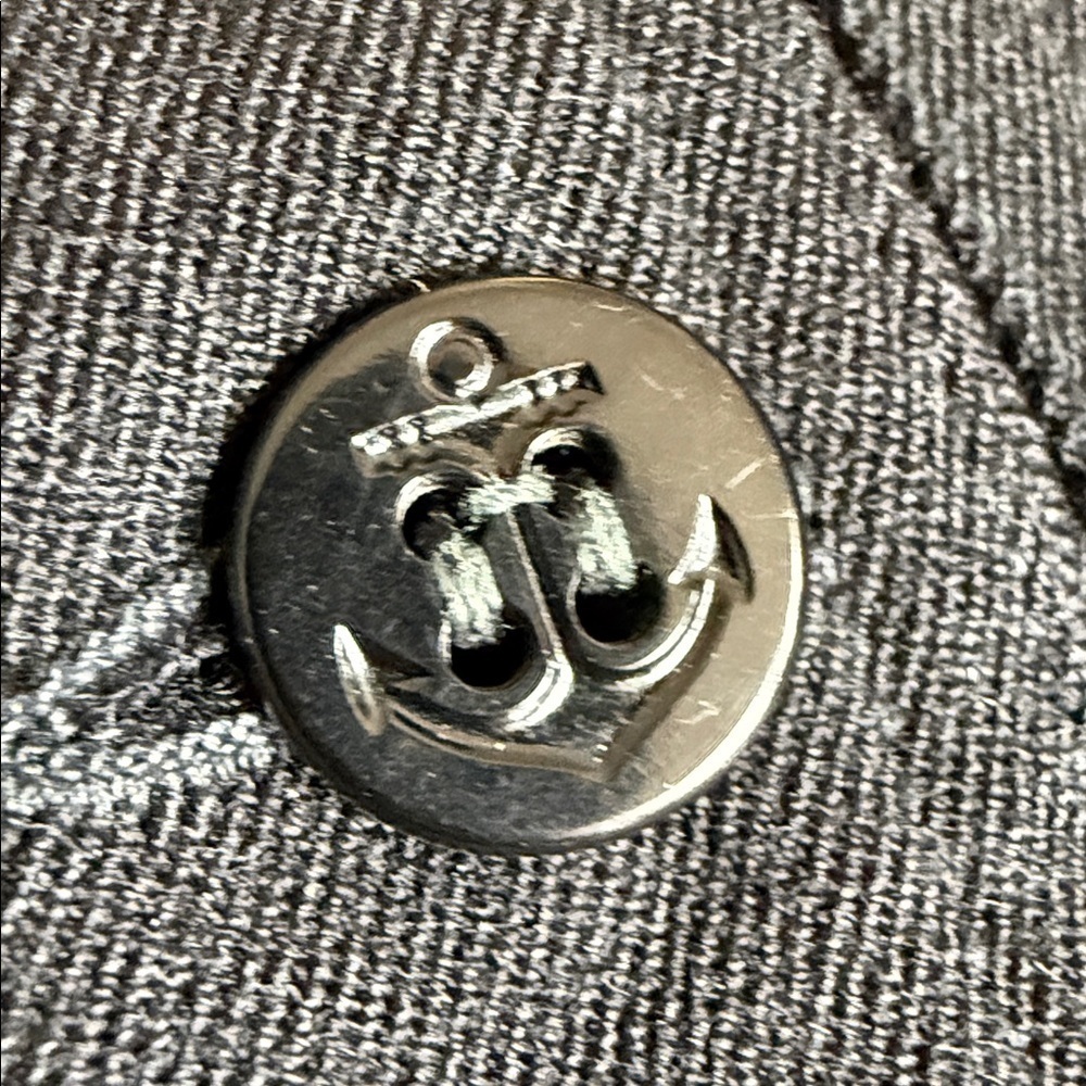 Unique wool front panel buttons Black Wide-Leg Pants sailor style - Picture 16 of 16